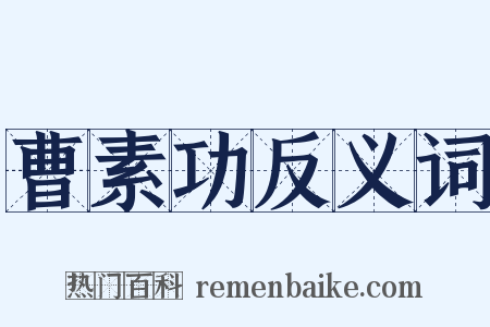 曹素功反义词是什么意思的图片